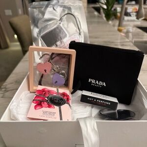 Small Black Prada Beauty Pouch and Samples